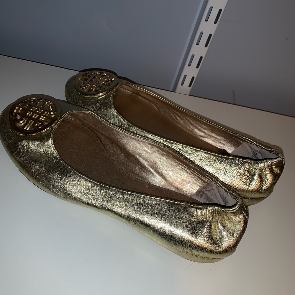 Gold Audrey Brooke Flats